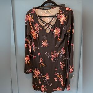 New Floral Long Sleeve Dress